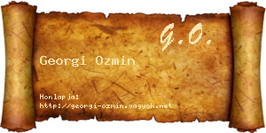 Georgi Ozmin névjegykártya